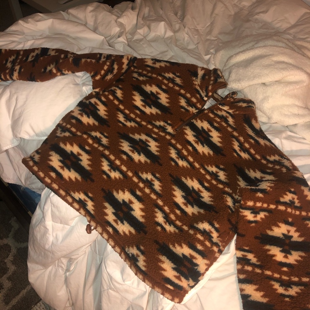 American eagle Sherpa half zip